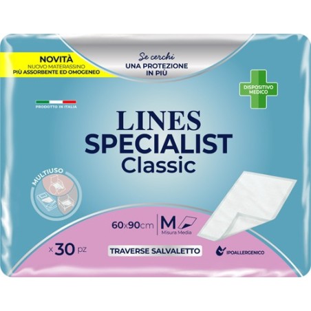 TRAVERSA ASSORBENTE LINES SPECIALIST CLASSIC MISURA 60X90 CM 30 PEZZI