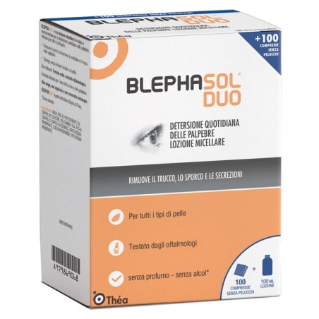 Blephasol Duo Soluzione Micellare Igiene Palpebre 100ml+100 Garze