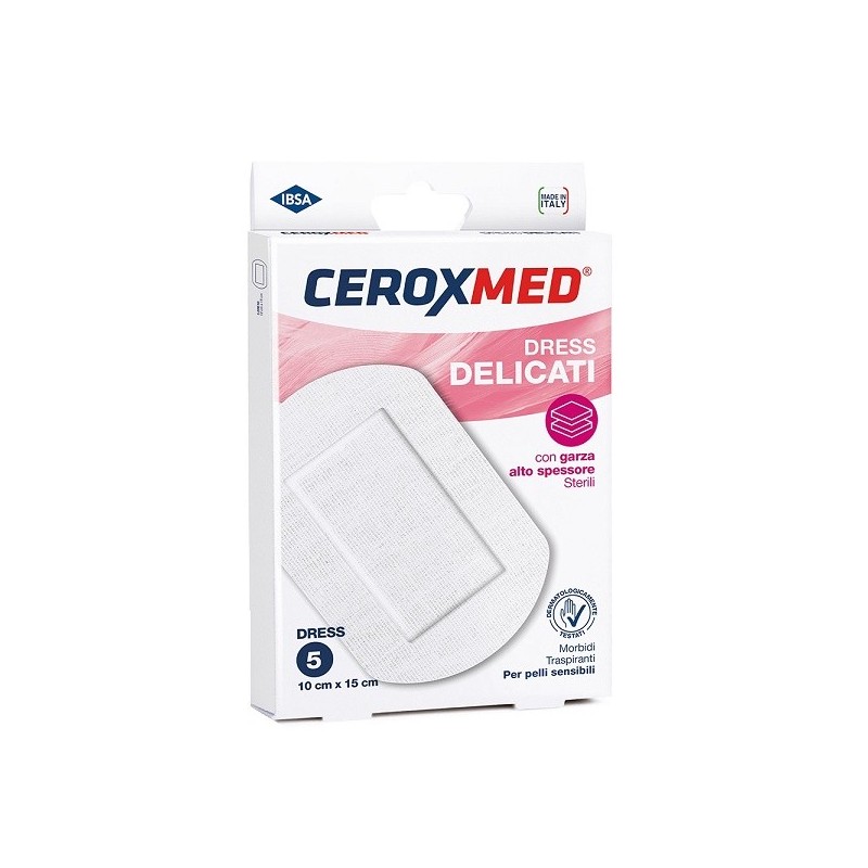 Cerotti Compresse Dress Ceroxmed Delicati 10x15 Cm 5 Pezzi