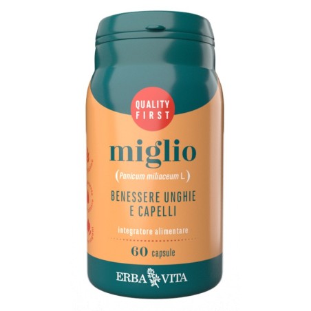 Erba Vita Miglio 60 Capsule Integratore Alimentare per Unghie e Capelli