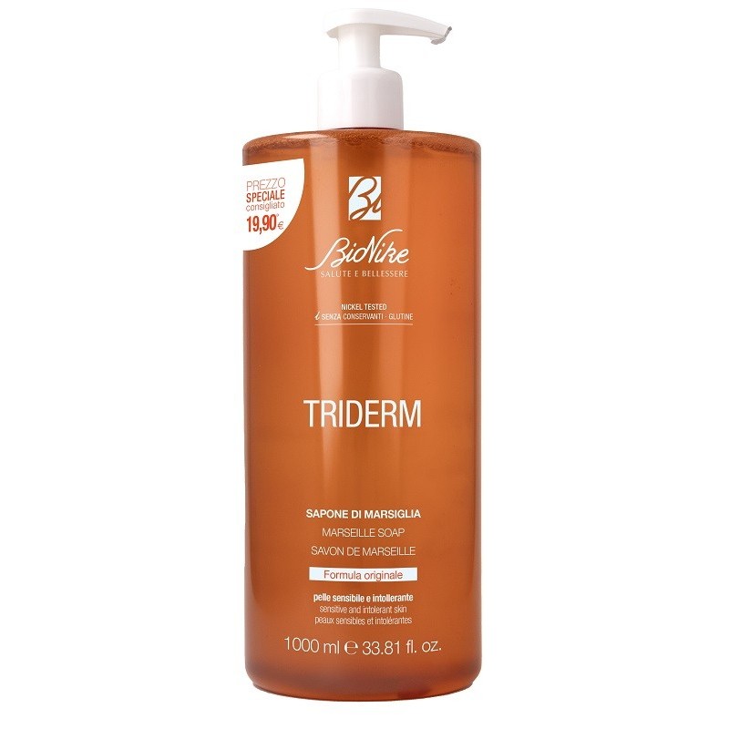 Bionike Triderm Sapone Marsiglia Detergente Delicato 1 litro Bionike Triderm Sapone Marsiglia Detergente Delicato 1 litro