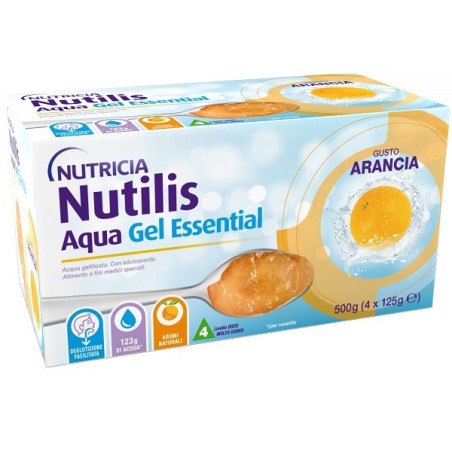 Nutilis Aqua Gel 4 Pezzi da 125 g Gusto Arancia