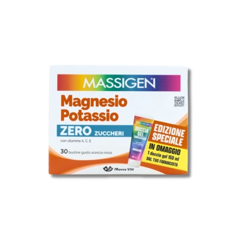 Massigen Magnesio E Potassio Zero Zuccheri 30 Bustine Massigen Magnesio E Potassio Zero Zuccheri 30 Bustine