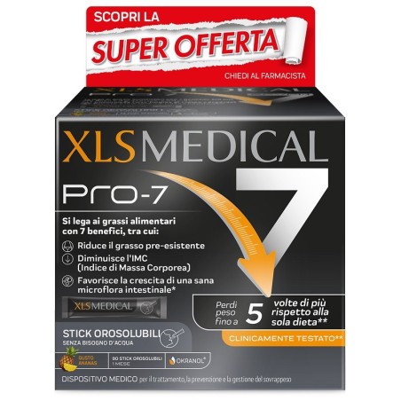 XLS Medical Pro-7 Dispositivo per il Controllo del Peso – 90 Stick - Scadenza prodotto 31/03/2027