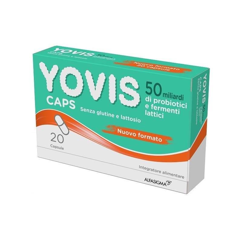 Yovis Caps Integratore 50 Miliardi di Fermenti Lattici Vivi 20 Capsule Yovis Caps Integratore 50 Miliardi di Fermenti Lattici Vivi 20 Capsule