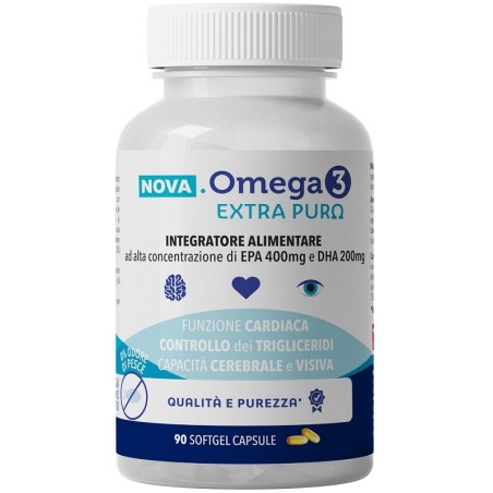 NOVA Omega 3 Integratore Omega 3 EPA DHA 90 Softgel