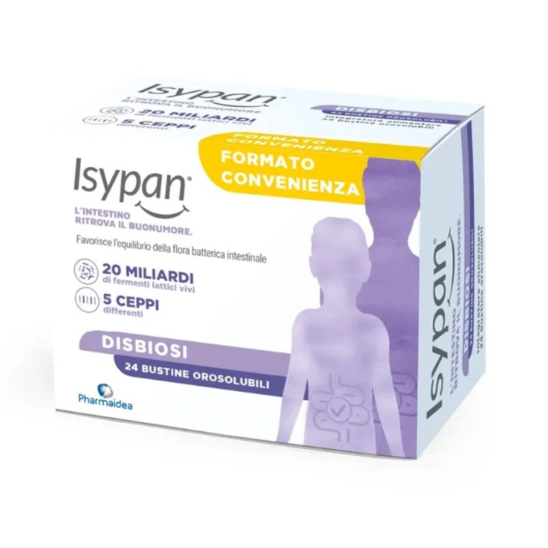 Isypan Disbiosi Integratore di Fermenti Lattici Probiotici 24 Bustine