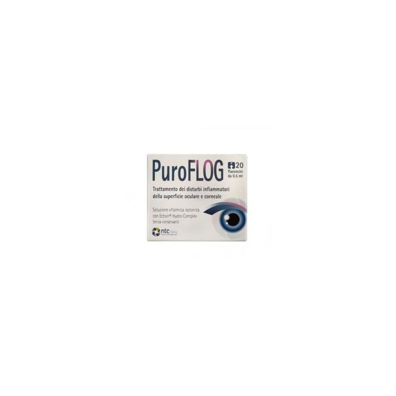 SOLUZIONE OFTALMICA ISOTONICA PUROFLOG CON ECTOIN HYDRO COMPLEX 20 FLACONCINI MONODOSE X 0,5 ML SOLUZIONE OFTALMICA ISOTONICA PUROFLOG CON ECTOIN HYDRO COMPLEX 20 FLACONCINI MONODOSE X 0,5 ML