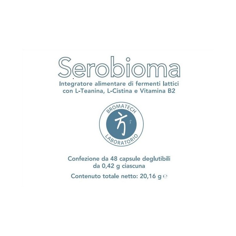 Bromatech Serobioma integratore con fermenti lattici e vitamina B2 48 capsule