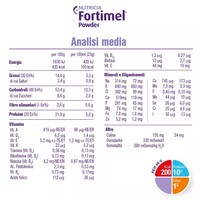 Fortimel Powder Neutro 670g – Integratore Nutrizionale in Polvere ad Alto Contenuto Proteico