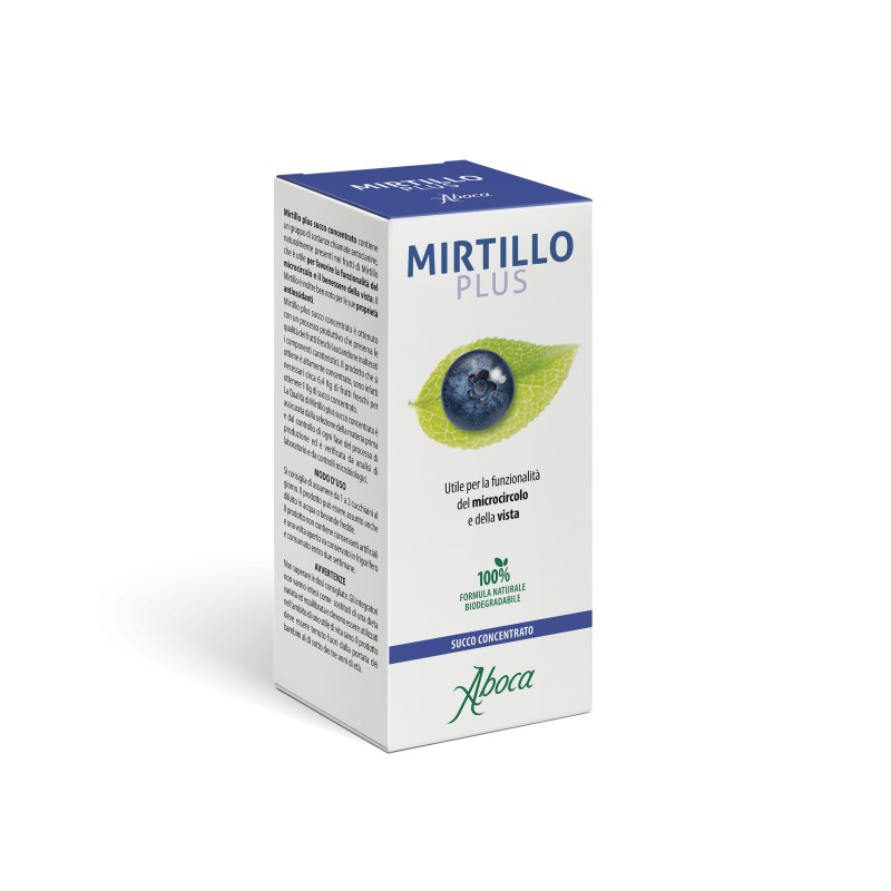 Aboca Mirtillo Plus succo concentrato per la salute di vista e circolazione 100 ml Aboca Mirtillo Plus succo concentrato per la salute di vista e circolazione 100 ml
