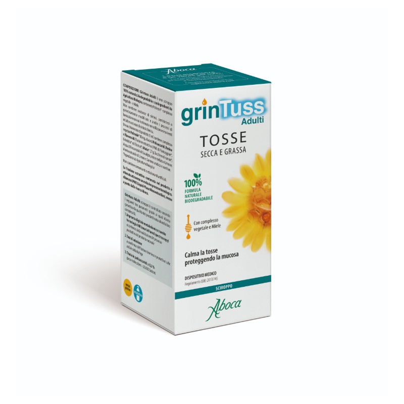 Aboca Grintuss adulti Dispositivo Medico sciroppo con estratti naturali 180 grammi