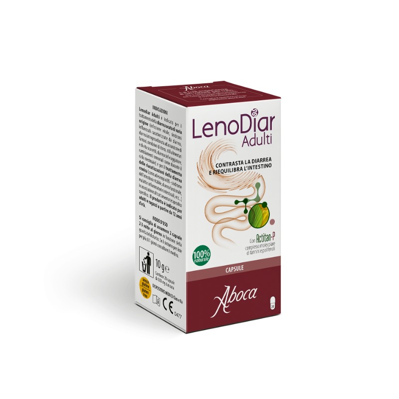 Aboca Lenodiar Adulti Dispositivo Medico per il trattamento della diarrea 20 Capsule 500 Mg Aboca Lenodiar Adulti Dispositivo Medico per il trattamento della diarrea 20 Capsule 500 Mg