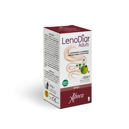 Aboca Lenodiar Adulti Dispositivo Medico per il trattamento della diarrea 20 Capsule 500 Mg