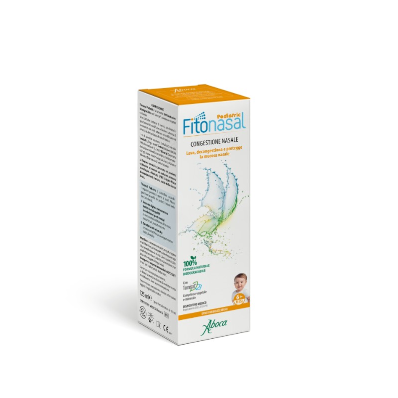 Aboca Fitonasal Pediatric Dispositivo Medico Spray Nebulizzatore per le Vie Respiratorie