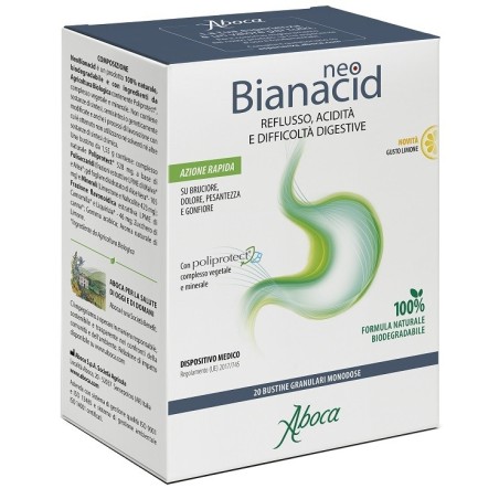 Aboca Neobianacid Contro Il Reflusso Gastroesofageo 20 Bustine Gusto Limone