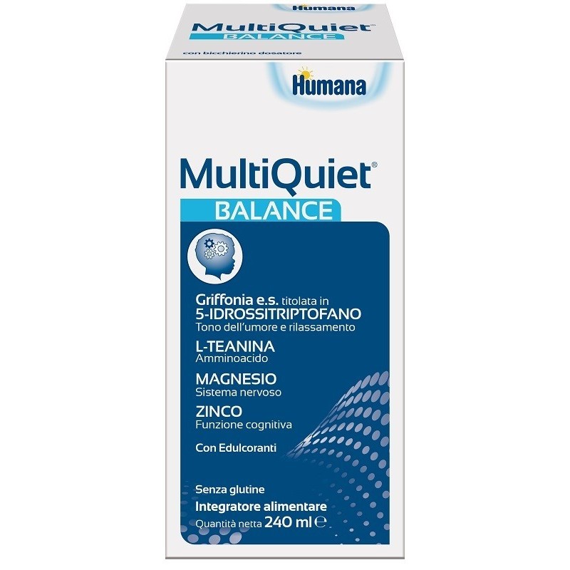 Humana Multiquiet Balance Integratore per l'Umore e il Rilassamento 240 Ml Humana Multiquiet Balance Integratore per l'Umore e il Rilassamento 240 Ml