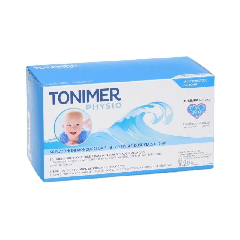Tonimer Physio Monodose 60 Soluzione Nasale 60 Flaconcini 5 Ml