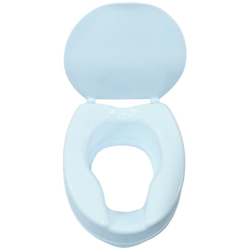 Ausilium Rialzo WC 15 cm con Staffe e Coperchio - Ergonomico e Sicuro