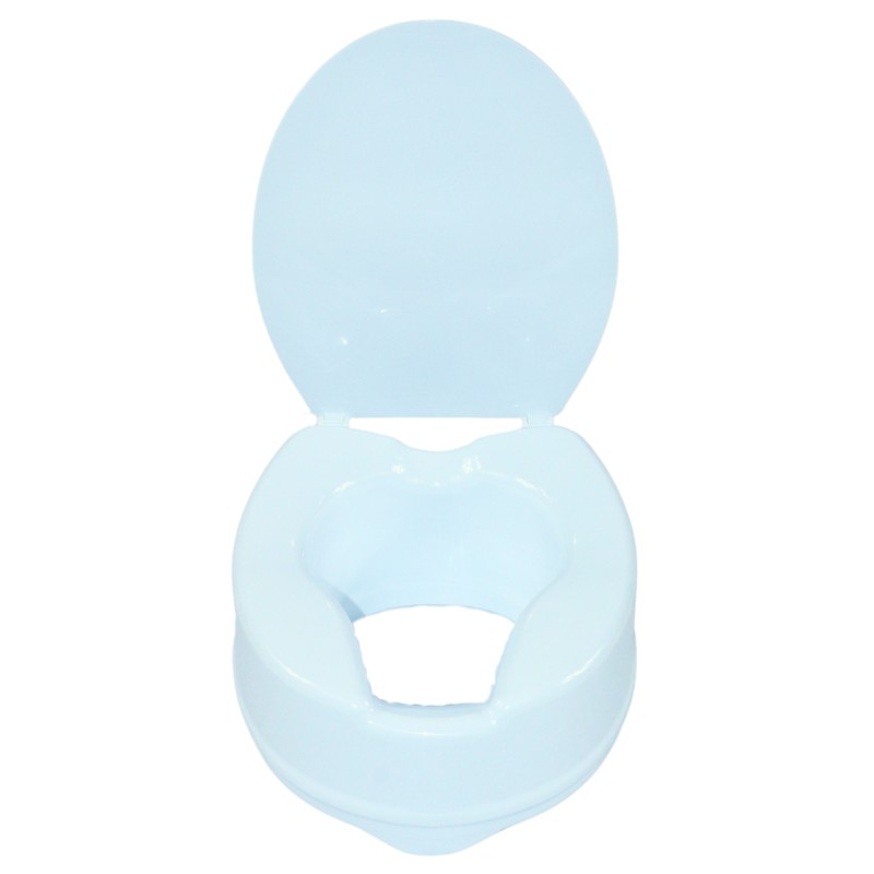 Ausilium Rialzo WC 15 cm con Staffe e Coperchio - Ergonomico e Sicuro