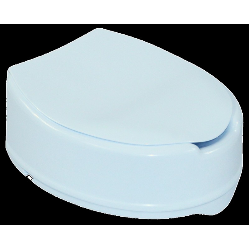 Ausilium Rialzo WC 15 cm con Staffe e Coperchio - Ergonomico e Sicuro