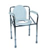 Ausilium sedia doccia wc 4 in 1 pieghevole con seduta e braccioli imbottiti regolabile