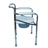 Ausilium sedia doccia wc 4 in 1 pieghevole con seduta e braccioli imbottiti regolabile