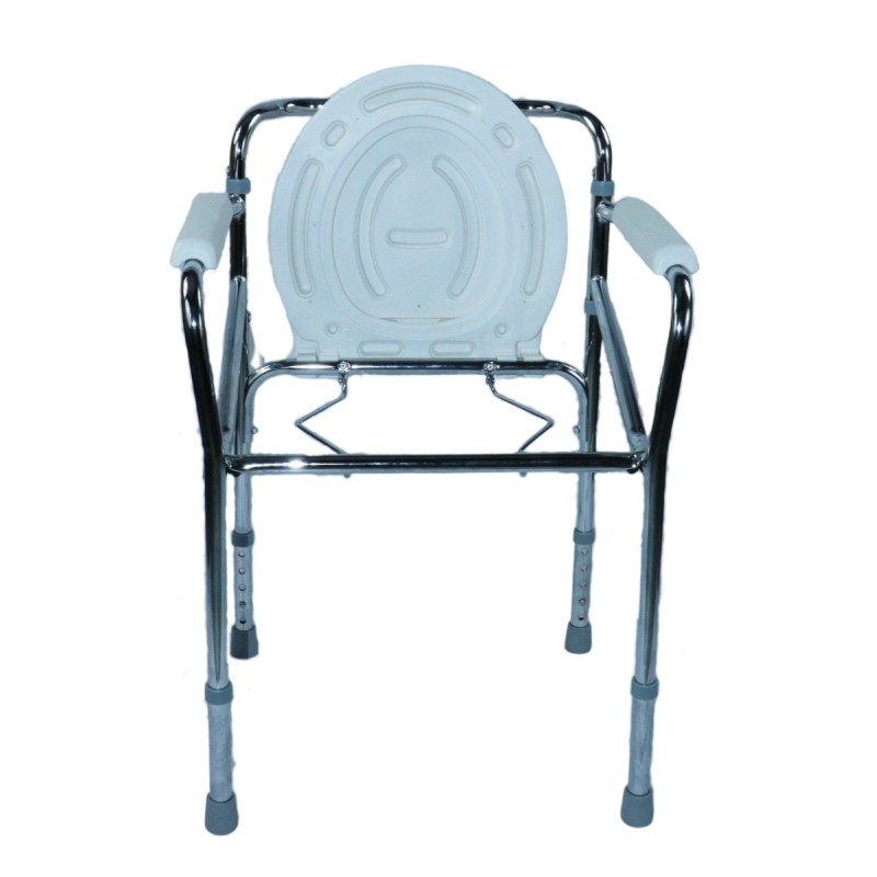 Ausilium sedia doccia wc 4 in 1 pieghevole con seduta e braccioli imbottiti regolabile