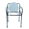 Ausilium sedia doccia wc 4 in 1 pieghevole con seduta e braccioli imbottiti regolabile