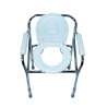 Ausilium sedia doccia wc 4 in 1 pieghevole con seduta e braccioli imbottiti regolabile