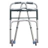 Ausilium Deambulatore Pieghevole in Alluminio con 2 Ruote e 2 Puntali