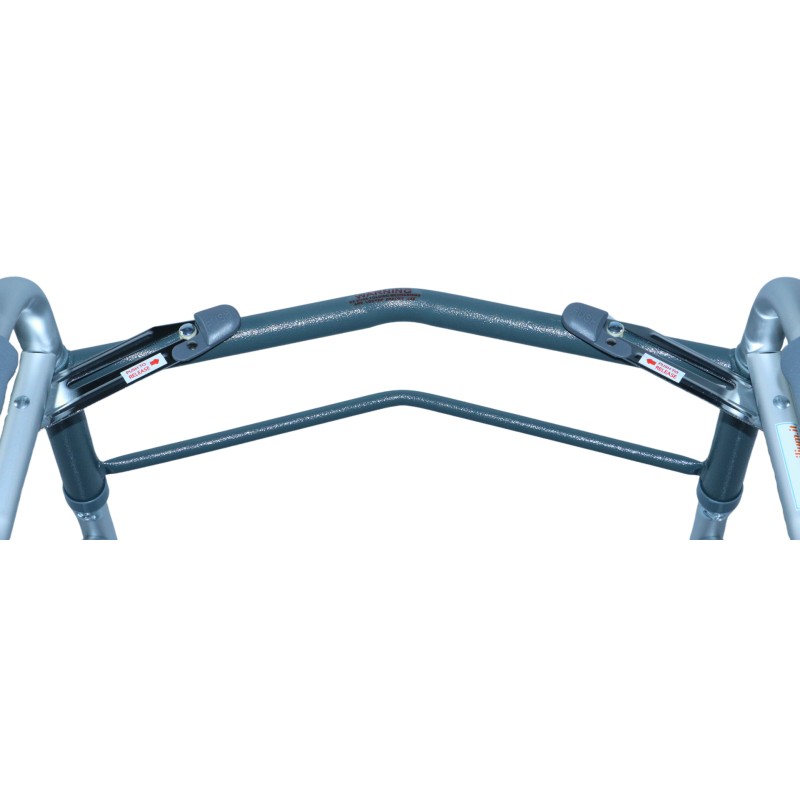 Ausilium Deambulatore Pieghevole in Alluminio con 2 Ruote e 2 Puntali