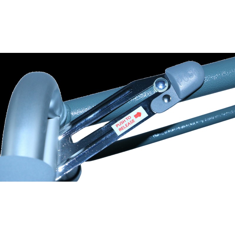 Ausilium Deambulatore Pieghevole in Alluminio con 2 Ruote e 2 Puntali