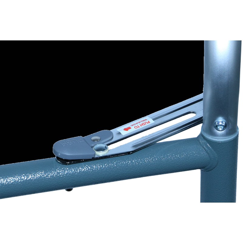 Ausilium Deambulatore Pieghevole in Alluminio con 2 Ruote e 2 Puntali