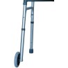 Ausilium Deambulatore Pieghevole in Alluminio con 2 Ruote e 2 Puntali