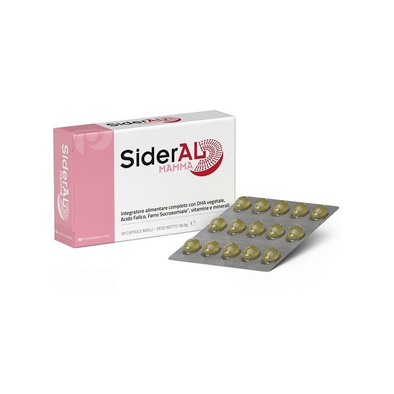 SiderAL Mamma è un integratore per la gravidanza privo di glutine e lattosio.