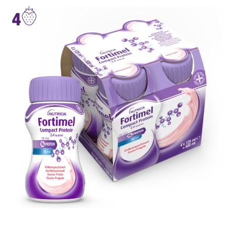 Nutricia Fortimel Compact Protein iperproteico Fragola 4x125 ml