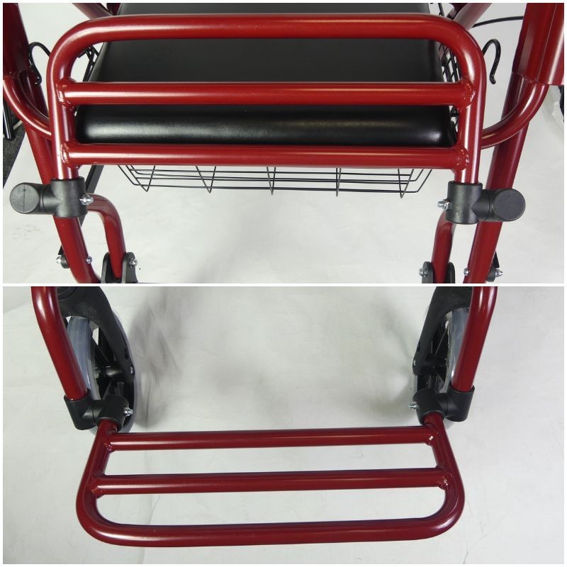 Ausilium Victor - Deambulatore Doppia Funzione con Sedile Imbottito e Freni