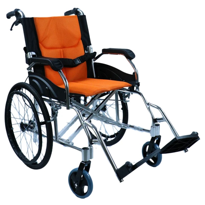 Ausilium Carrozzina Pieghevole Ultraleggera in Alluminio ad Autospinta