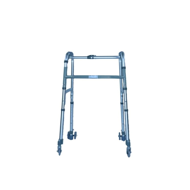 Ausilium Deambulatore Pieghevole con 4 Ruote in Alluminio