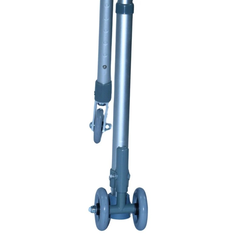 Ausilium Deambulatore Pieghevole con 4 Ruote in Alluminio