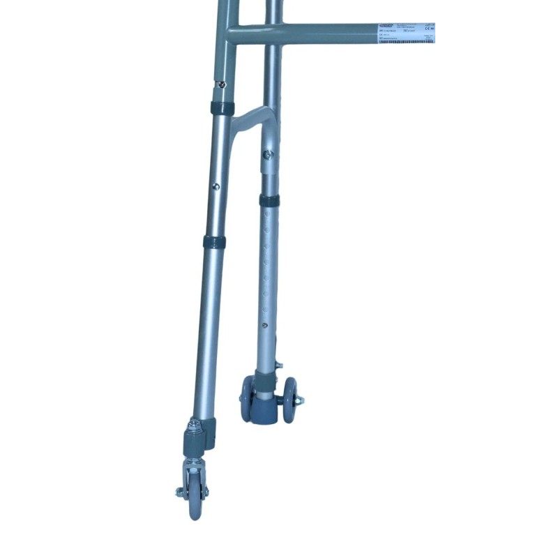 Ausilium Deambulatore Pieghevole con 4 Ruote in Alluminio