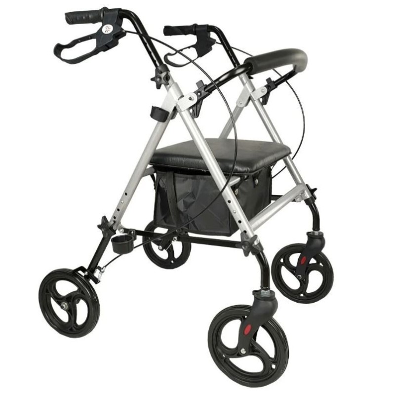 Ausilium Rollator Alluminio Leggero 4 Ruote Pieghevole