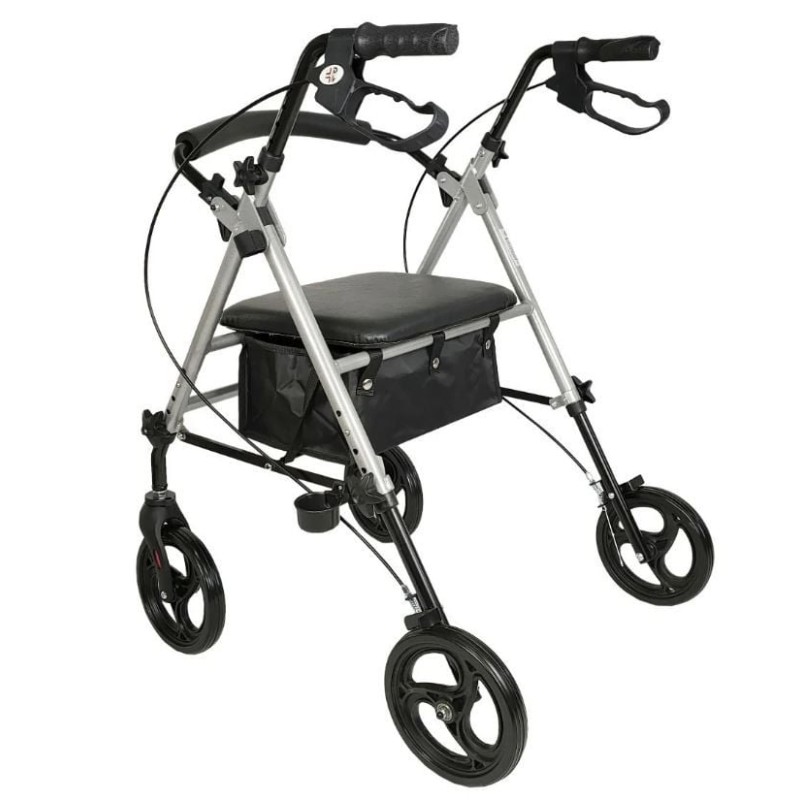 Ausilium Rollator Alluminio Leggero 4 Ruote Pieghevole