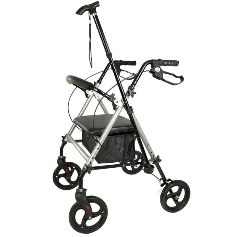 Ausilium Rollator Alluminio Leggero 4 Ruote Pieghevole