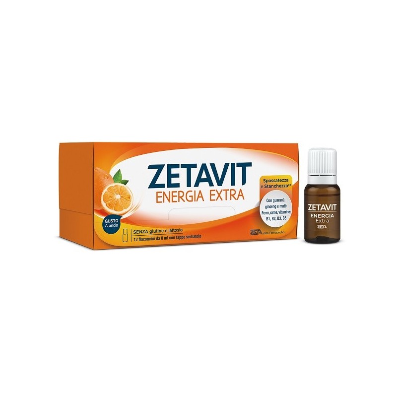 Zetavit Energia Extra ricarica naturale contro l'affaticamento fisico e mentale 12 flaconcini