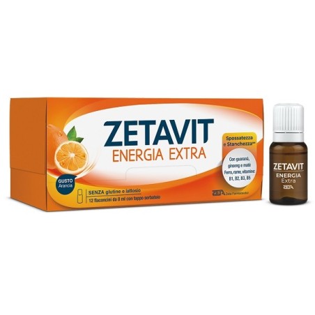 Zetavit Energia Extra ricarica naturale contro l'affaticamento fisico e mentale 12 flaconcini