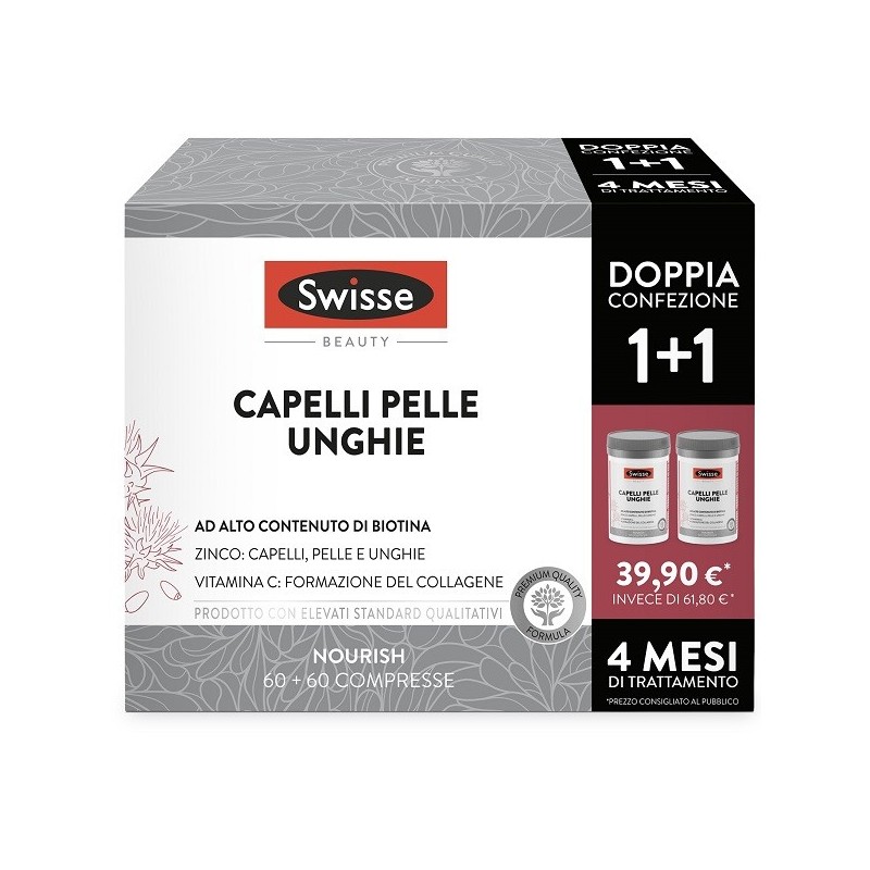 Swisse Capelli Pelle Unghie integratore multi-nutriente 60 compresse bipack