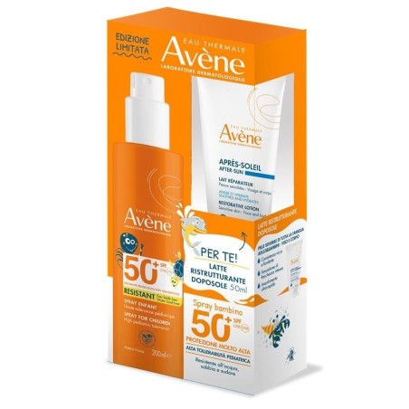 Avene Solare Spray Bambino SPF 50+ 200 ml + ristrutturante doposole 50 ml