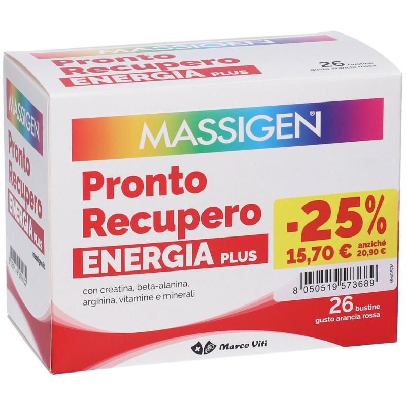 Massigen Pronto Recupero Energia Plus 26 Bustine
